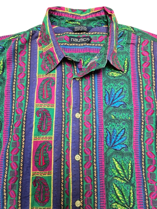 Nautica Other - Vintage Nautica Mens Shirt Vibrant Multi-colored Paisley Sz XL